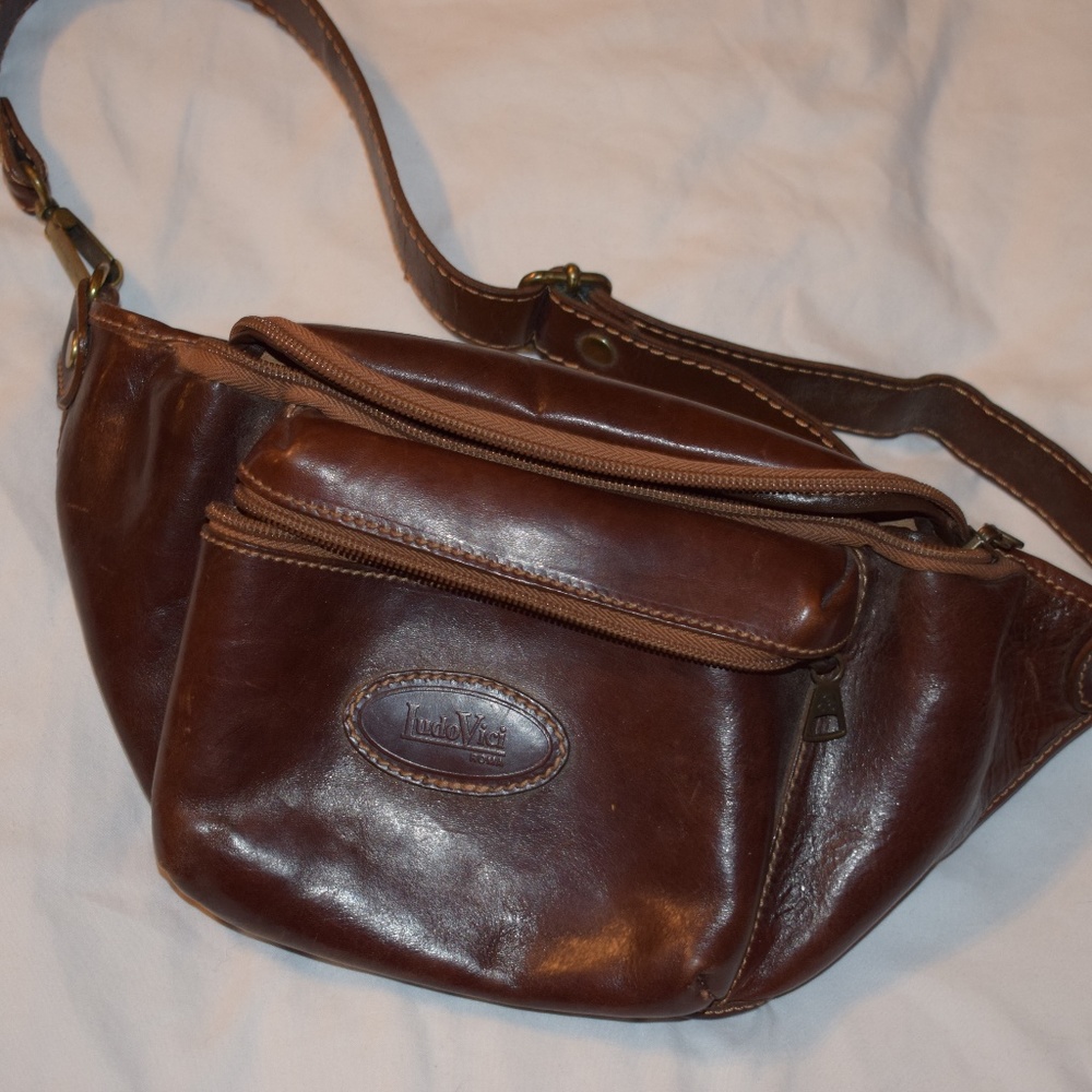 🇮🇹Ludo Vici Italian Leather Fanny Pack!! 🇮🇹